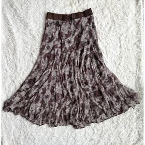 Y2K Lapis Fairy Flutter Cheetah Maxi Skirt size Large
